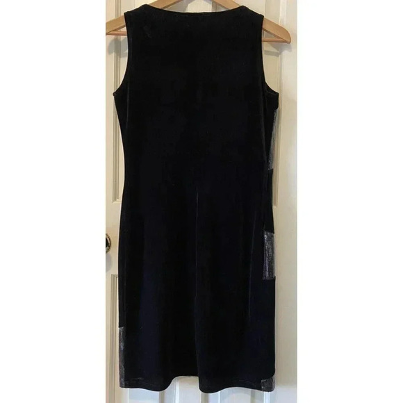 Jessica Vintage Velvet Sequin Bodycon Mini Dress Black Y2K 90's Cocktail Event - Picture 3 of 9